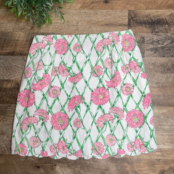 Lilly Pulitzer Daisy Print scalloped Hem Skirt - Picture 1 of 11